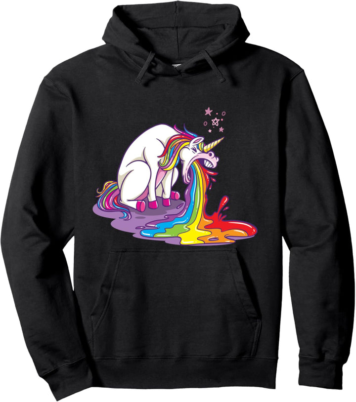 Rainbow Puke Erbrochenes Hemd, magisches Einhorn Puking Rainbows Pullover Hoodie