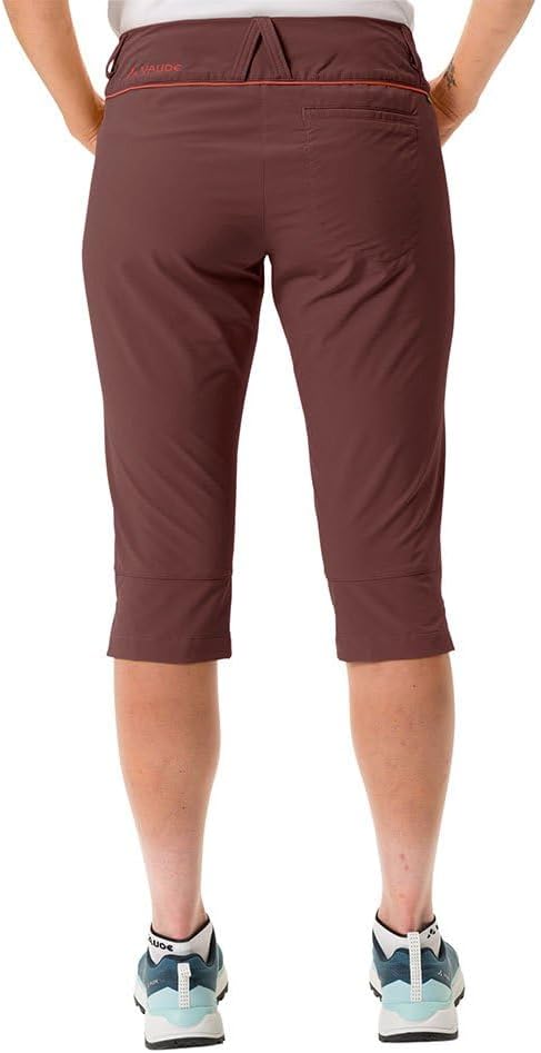 VAUDE Damen Hose Women's Skomer Capri 38 Dark Cherry, 38 Dark Cherry