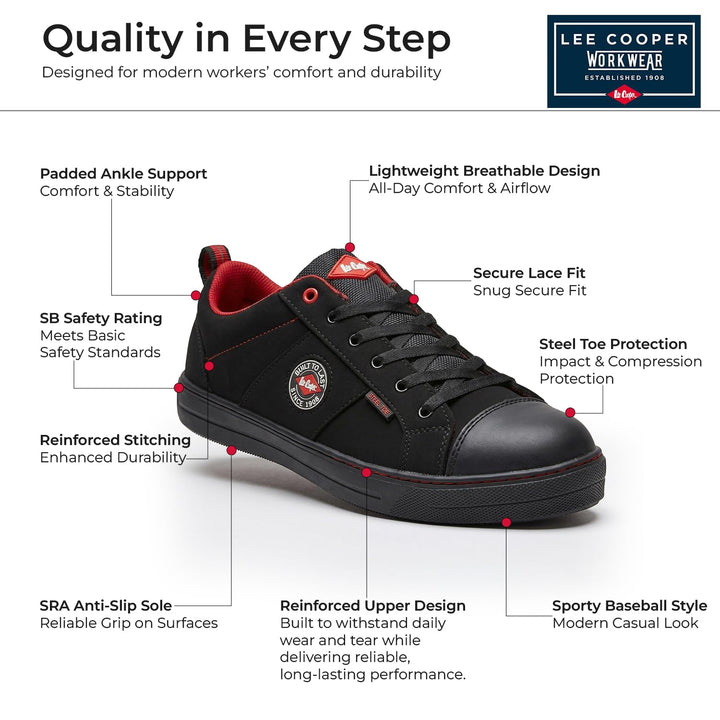 Lee Cooper Unisex Lcshoe054 Sicherheitsschuhe, Schwarze Schuhe, 37 EU Schwarze Schuhe 37 EU, Schwarz
