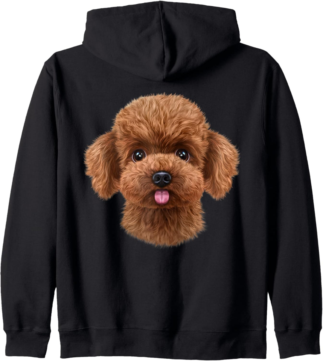 Aprikosen-Zwergpudel-Hundegesicht Kapuzenjacke