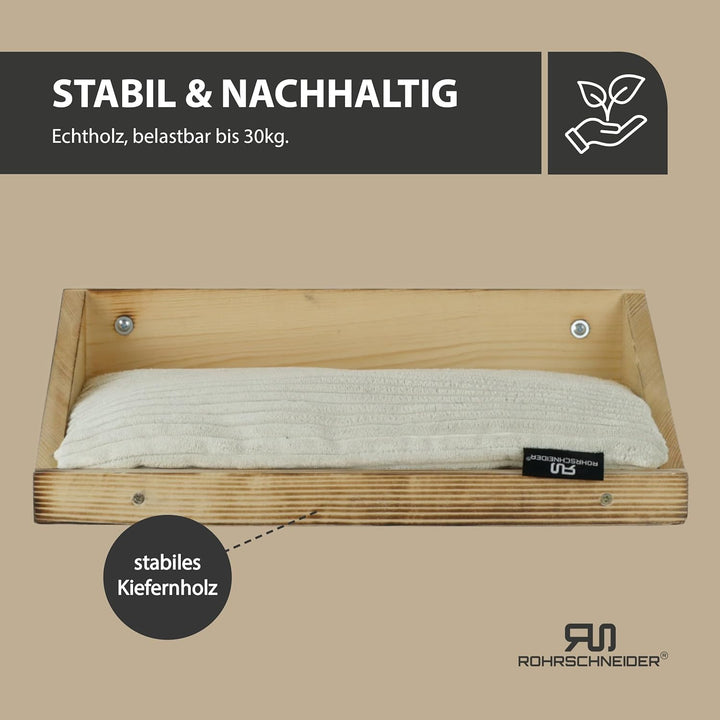 Rohrschneider Kletterwand Katzen (alle Katzengrössen) | Made in EU | Katzentreppe kombinierbar | aus