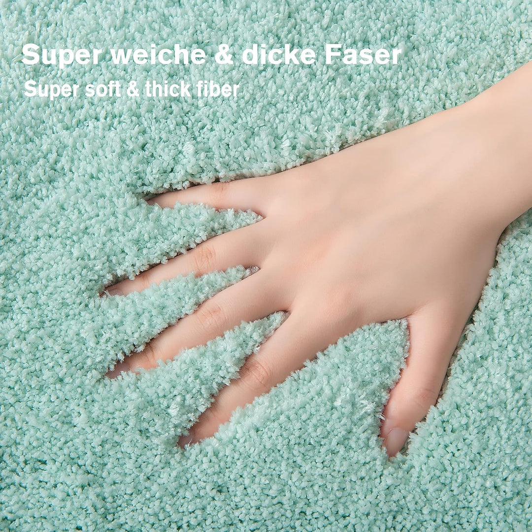 SFLXO Badematte 80cm x 50cm rutschfest-Badvorleger Maschinenwaschbar Anti-Rutsch Badteppich Weich Wa
