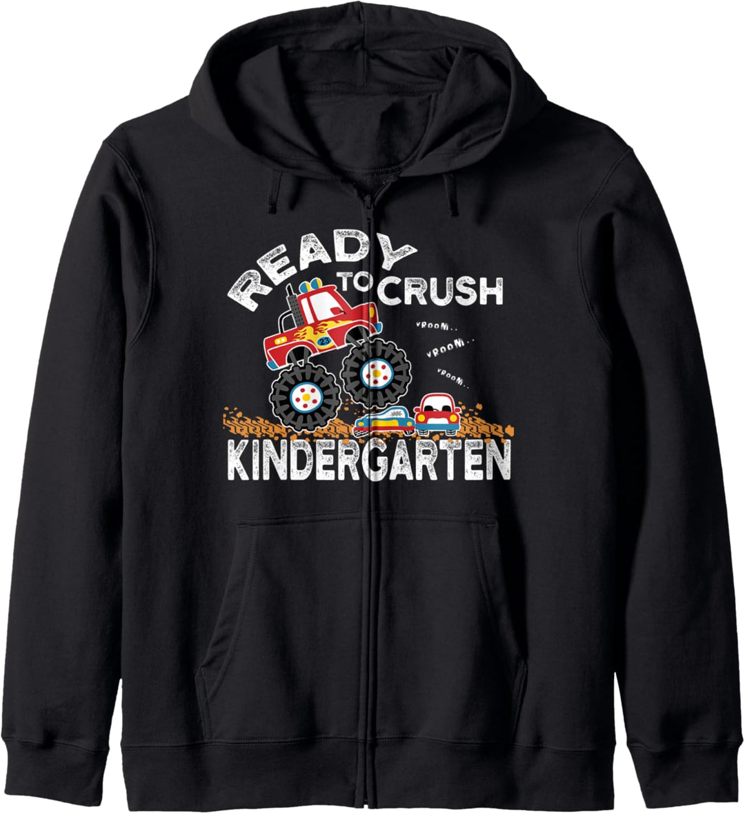 CRUSH Kindergarten Monster Truck Zurück zur Schule Student Boy Kapuzenjacke