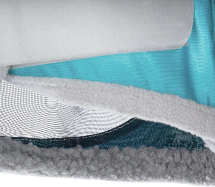 CareMaster Pro Luminous Pferde Fliegenmaske Standard mit Ohren UV-Schutz für Pferde-Sommer Minze (M)