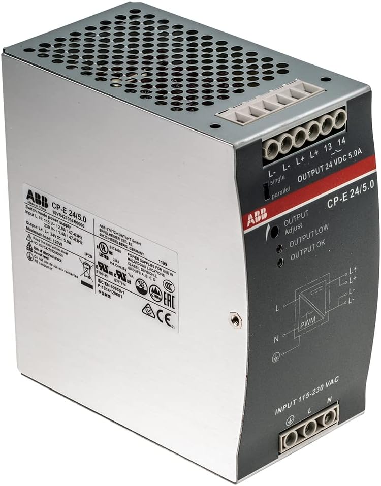 ABB CP-E Switch-Mode DIN-Schienen Netzteil 120W, 90 → 132 V ac, 180 → 264 V ac, 210 → 375V dc,