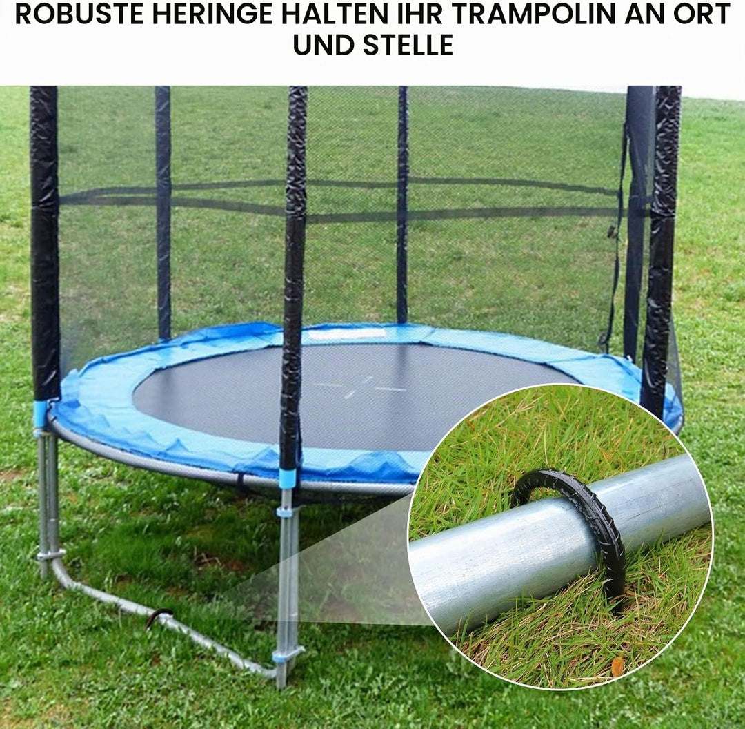 Bodenanker Trampolin 8pcs 8 Stück U Schwarz, 8 Stück U Schwarz