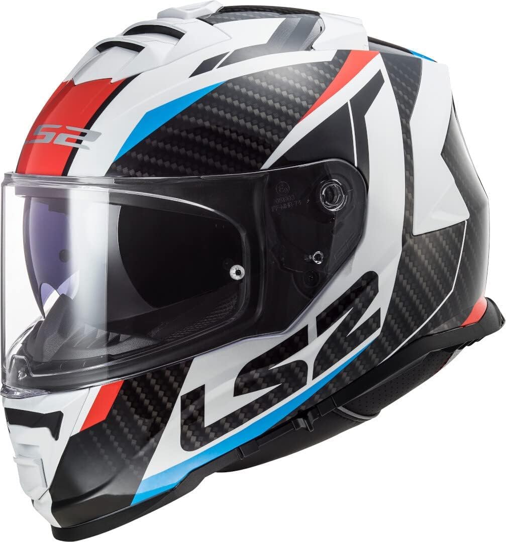 LS2, Integraler Motorradhelm Storm Racer Red Blue, M, M