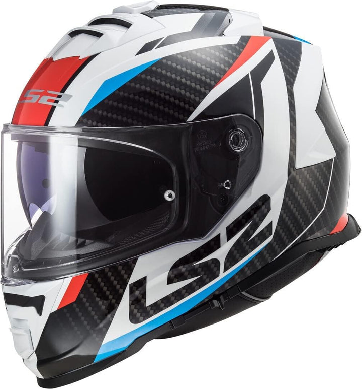 LS2, Integraler Motorradhelm Storm Racer Red Blue, M, M