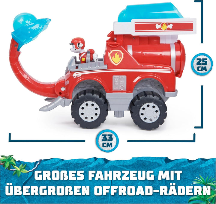 PAW PATROL Jungle Pups - Grosses Elefanten-Fahrzeug mit Wasser-Abwurf (Deluxe Fahrzeug) und Marshall