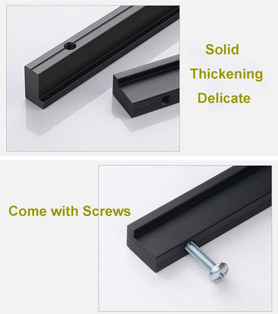 Qrity 6x Schwarz Lochabstand 320mm Türgriffe Küche Stangengriff Schrankgriffe Schubladengriffe Küche