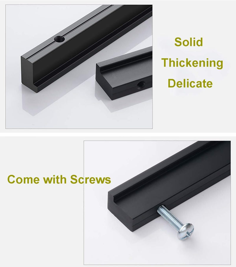 Qrity 6x Schwarz Lochabstand 320mm Türgriffe Küche Stangengriff Schrankgriffe Schubladengriffe Küche