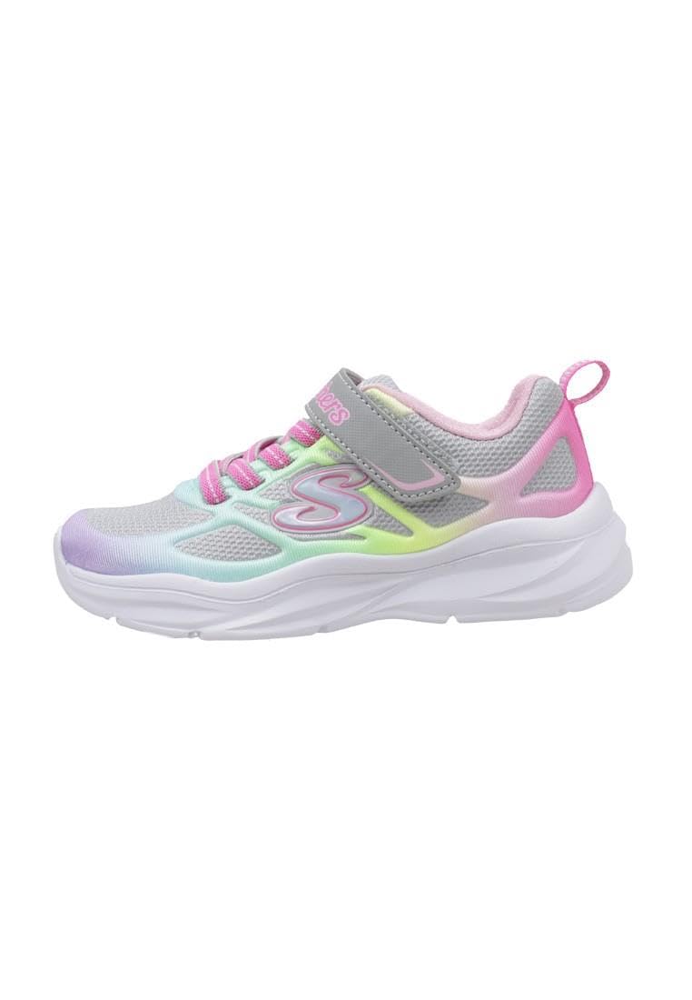Skechers Mädchen Power Jams Sneaker 27 EU Gray Mesh Multi Trim, 27 EU Gray Mesh Multi Trim