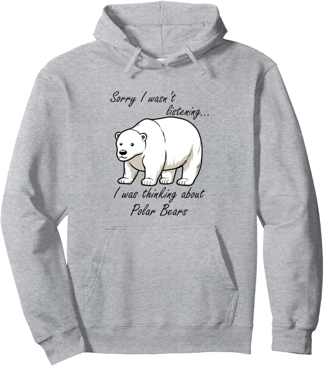 Nachdenken über Eisbären Wildnis Niedliche Bären Pullover Hoodie
