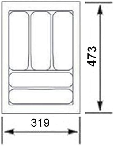 Orga-Box Besteckeinsatz I Besteckkasten 317 x 474 mm für Tandembox + ModernBox im 40er Schrank 317 x