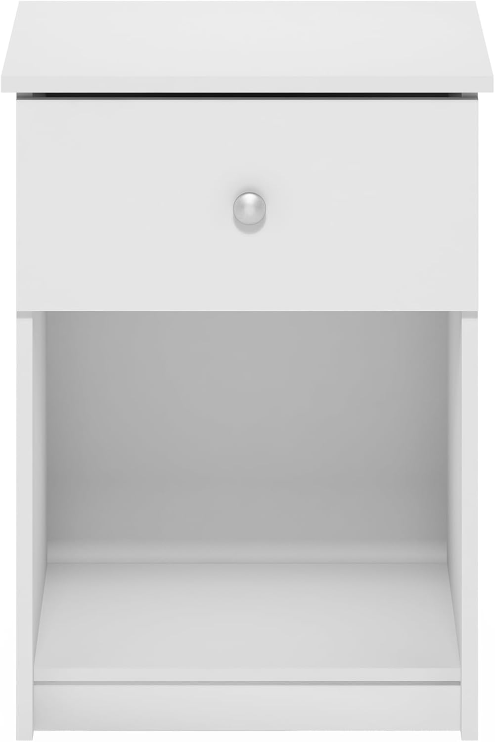 FURINNO Lucca Nachttisch, Weiss, 1 Stück Weiss 1-Pack, Weiss 1-Pack