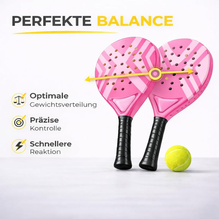 Padel Schläger Set mit Meshtasche – Für Erwachsene Profi Racket | Hochwertige Padelschläger für Anfä