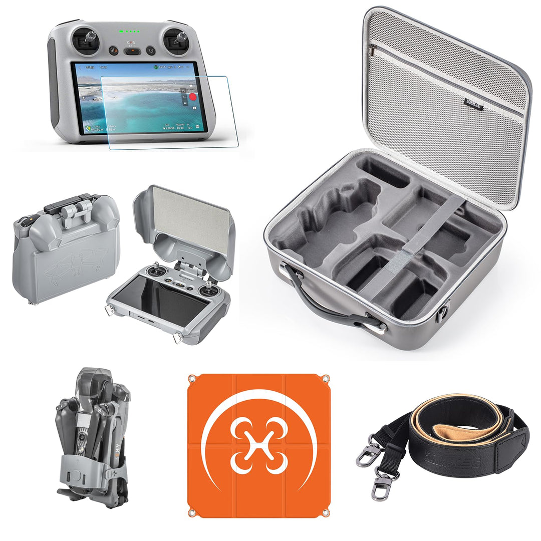 DJI Air 3S Combo RC 2 Zubehör Set, Aufbewahrungstasche, Propellerhalter, Halsgurt, Sonnenblende, Lan