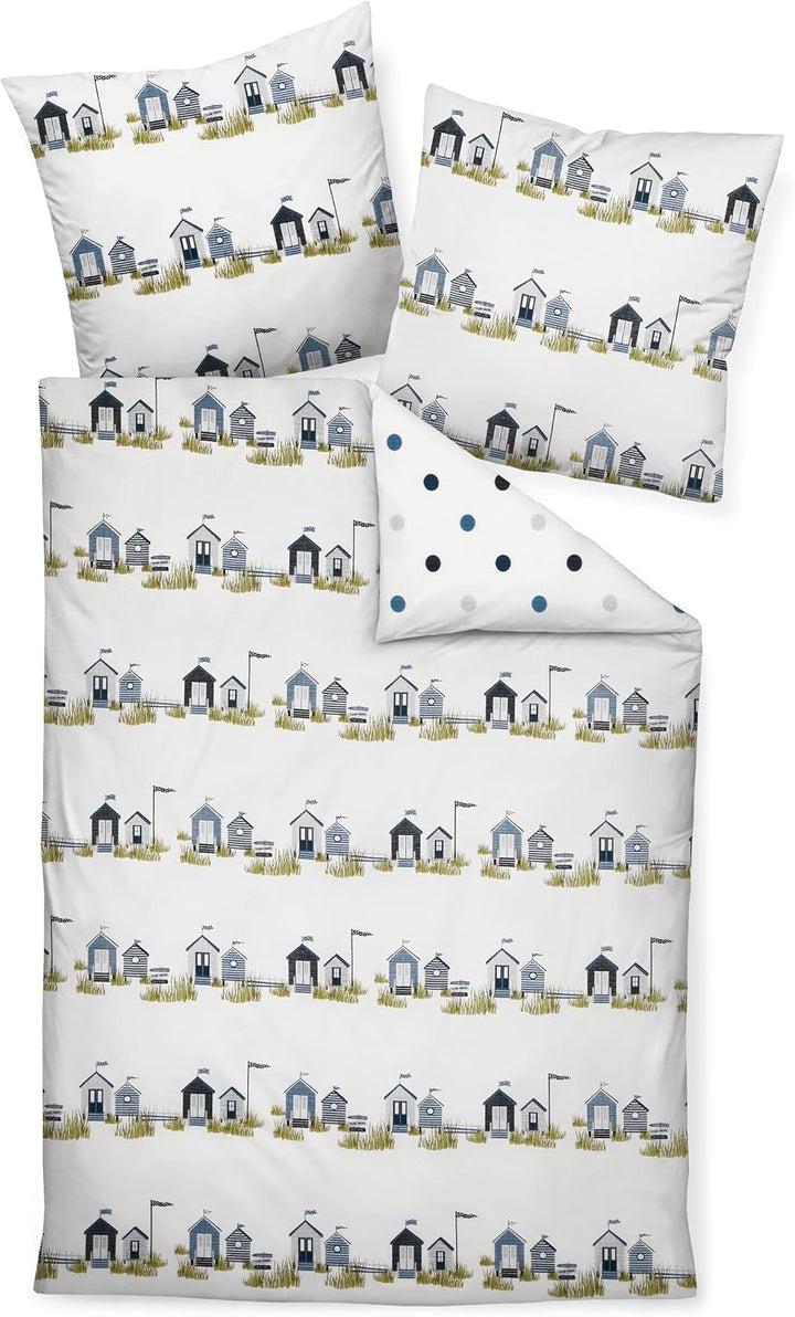 Janine Design Seersucker Bettwäsche Tango 2174-21 paradierot 1 Bettbezug 135 x 200 cm + 1 Kissenbezu