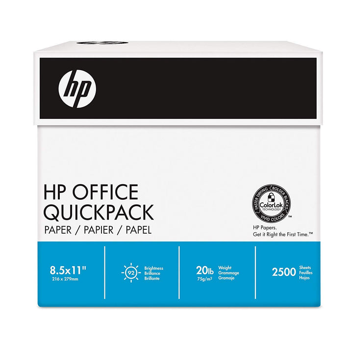 Hewlett Packard Büropapier A4 80 g/m² nicht geriest 1 Karton mit 2500 Blatt weiss