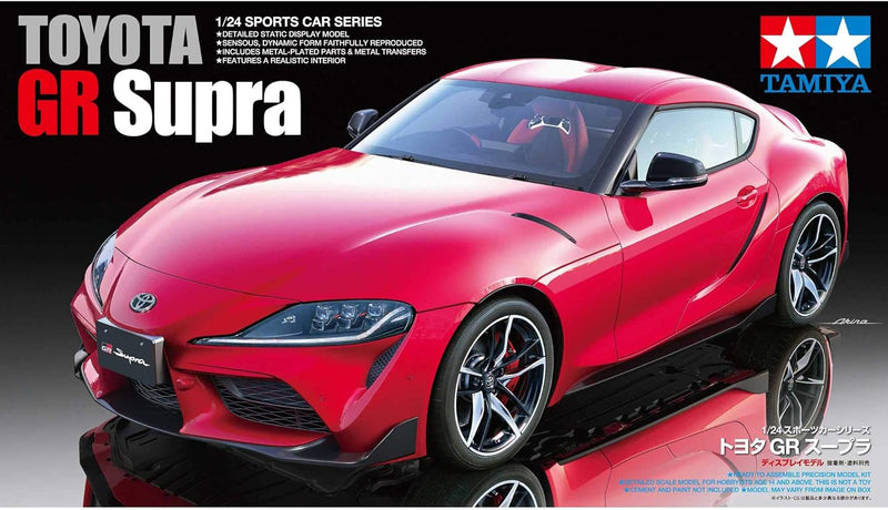 TAMIYA 24351-000 300024351 1:24 Toyota GR Supra, originalgetreue Nachbildung, Modellbau, Plastik Bau