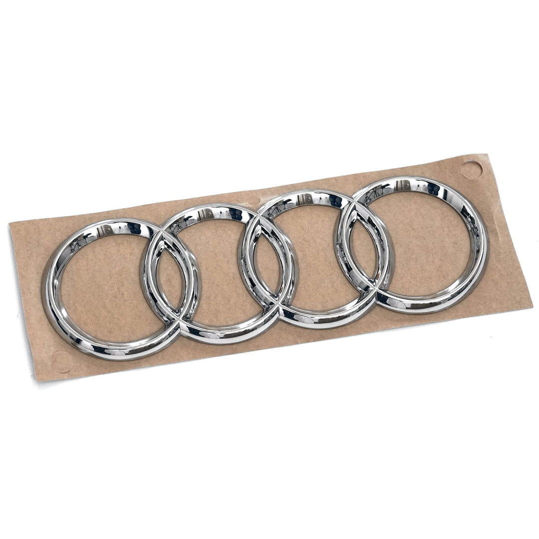 Audi 4F0853742C2ZZ Ringe Emblem Zeichen Heckklappe Logo, Chrom/Silber, nur Limousine, nur ab Produkt