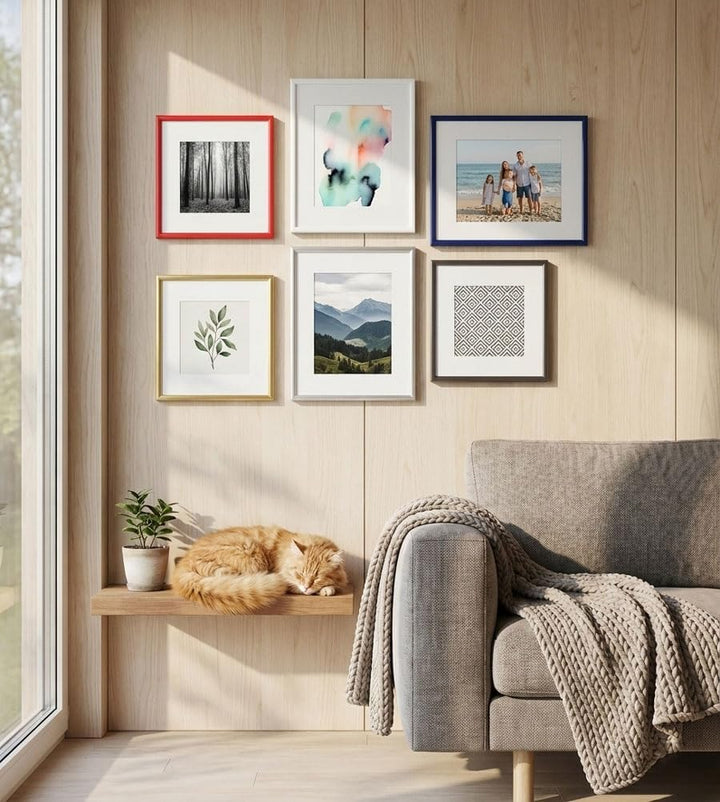 IDEAL TREND New Lifestyle Set Bilderrahmen Wanddeko Collage Poster Rahmen 2er 3er 5er Pack: Farbe: 2