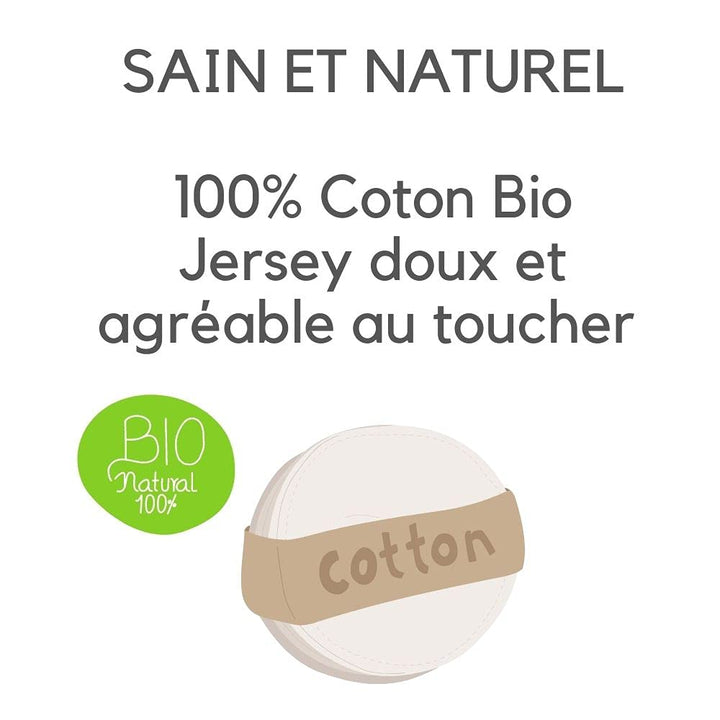 Lot de 3 Draps housse Coton Bio pour lit berceau 40x80 / 40x90 - 3 coloris disponibles (Noisette) Ha