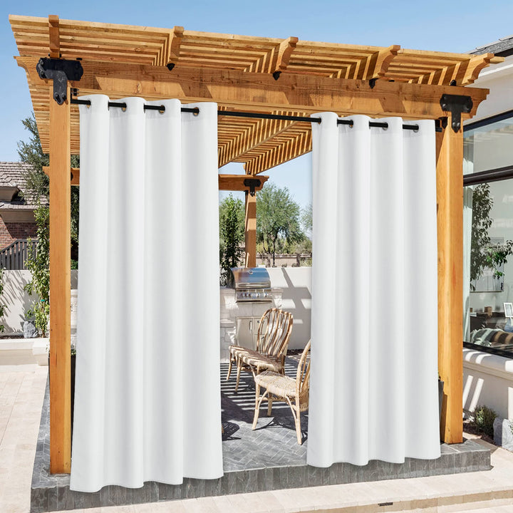 PONY DANCE Outdoorvorhang Wetterfest 2er Set H 213 x B 140 cm Pavillon Vorhänge Outdoor Gardinen Was