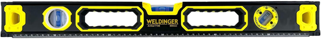 WELDINGER Wasserwaagen Set 230-1200 mm 5 Stück magnetisch Top View zwei Libellen, Wasserwaagen Set 2