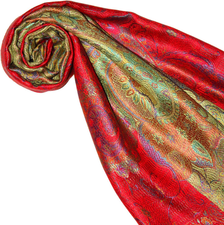 Lorenzo Cana Luxus Seidenschal für Frauen Schal 100% Seide gewebt Damenschal elegant Paisley Muster