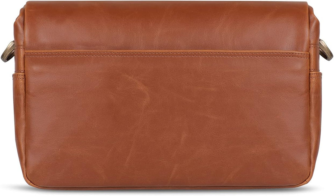 MegaGear MG1525 Kameratasche - Kuriertasche aus Leder für Spiegellose, Sofortbild - und DSLR Kameras