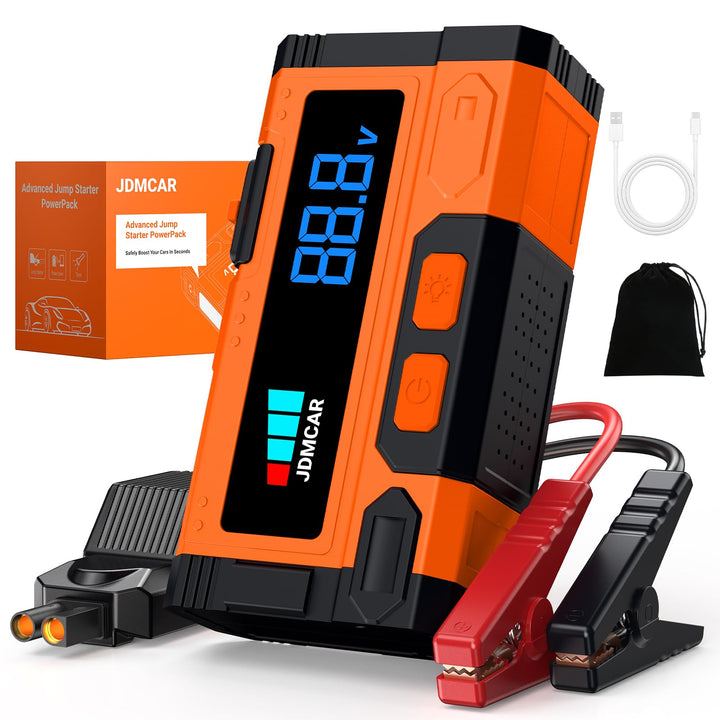 JDMCAR Starthilfe Powerbank für Pkw 9000 A, Starter Powerbank Pastellorange, Pastellorange
