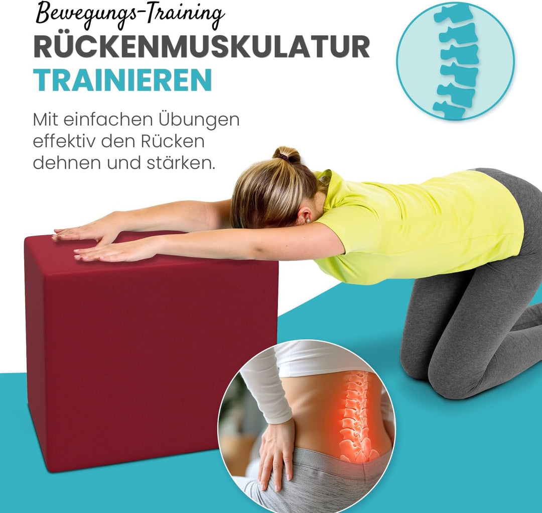 maxVitalis Orthopädischer Bandscheibenwürfel, Stufenlagerungswürfel zur orthopädischen Stufenlagerun