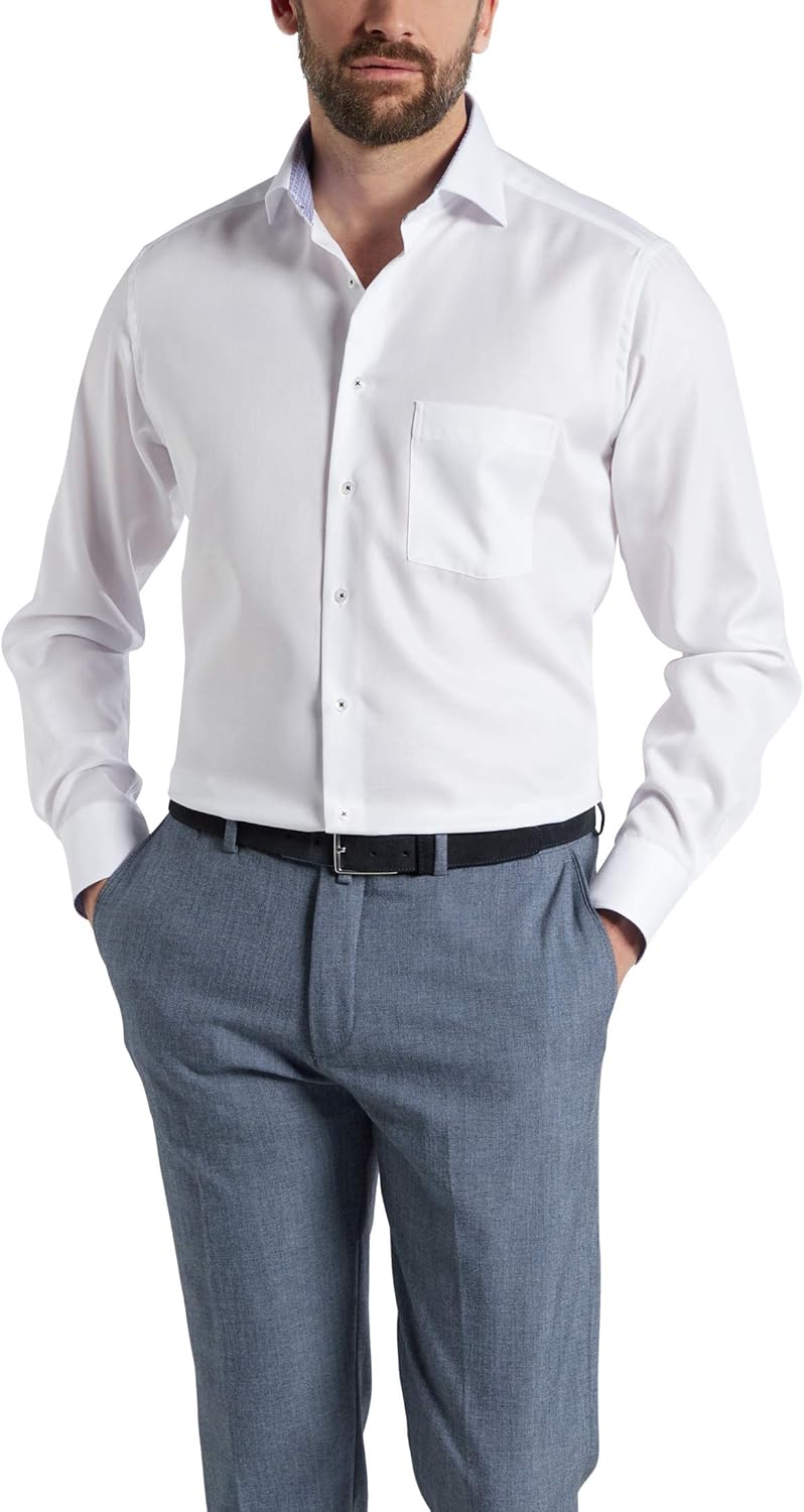 eterna Langarm Hemd Modern Fit Struktur strukturiert