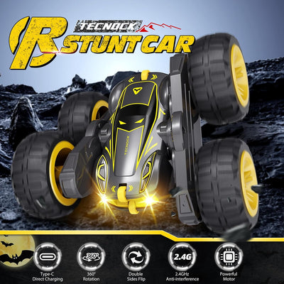 Tecnock 2024 Ferngesteuertes Auto mit 2.4 Ghz Fernbedienung 360°Flip Stunts Rc Auto Monstertruck mit