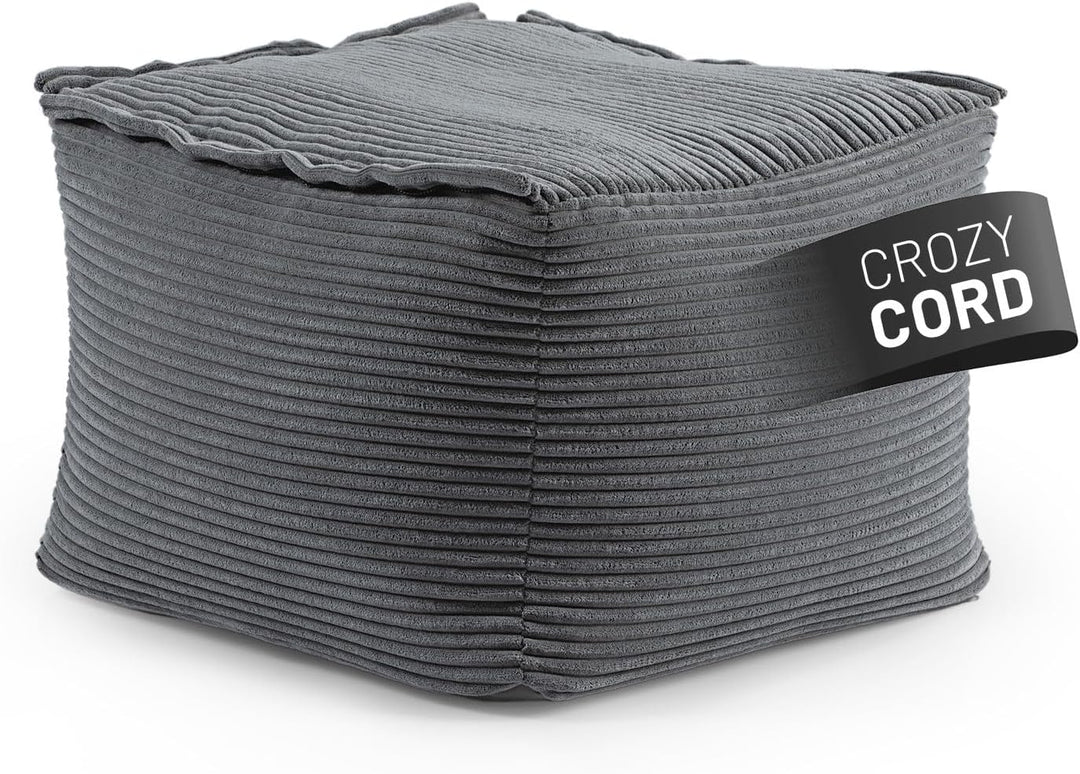 Lumaland Modular Sitzsack-Hocker - Cord-Reihe | Indoor Sitzsack mit Softer Struktur, ideal Sofa Modu
