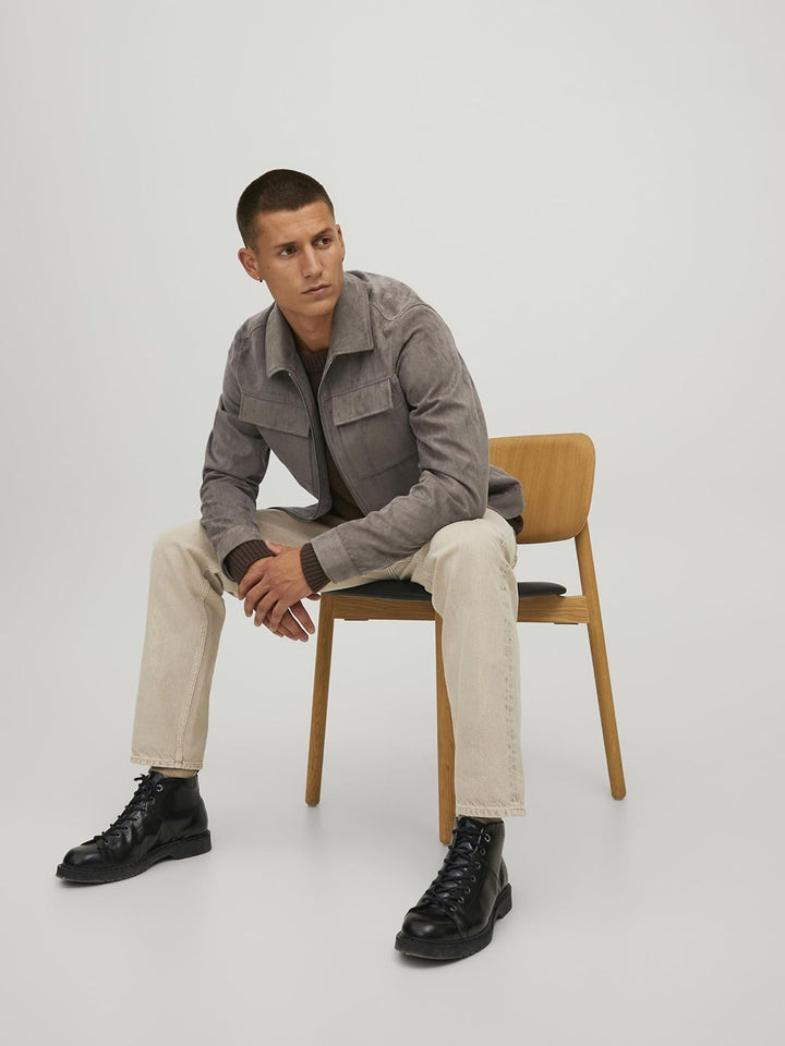 JACK & JONES Herren Jjepayton Pu Jacket Noos Jacke, XXL Falcon
