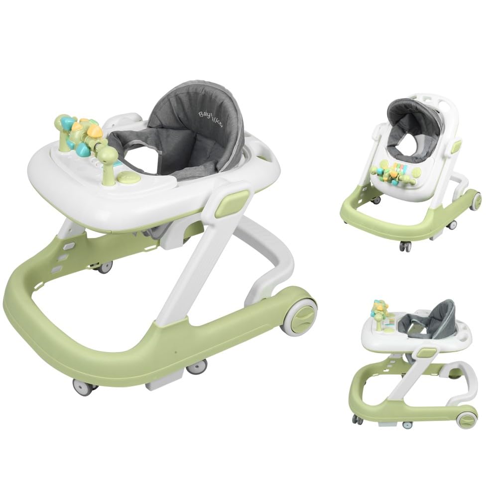 OHMG Babywalker Lauflernwagen, 5-in-1, Wippfunktion, Babywalker mit Rollen, Licht, Musik, Spielplatz