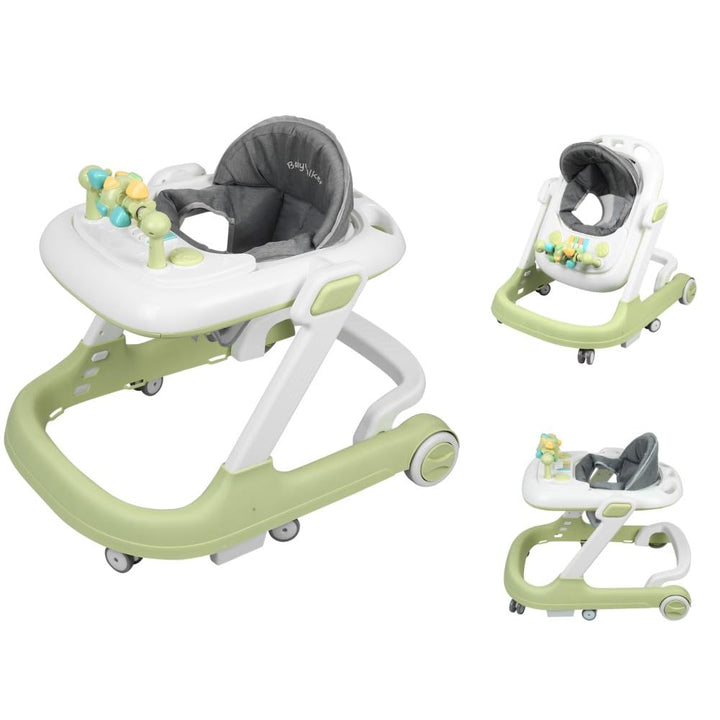 OHMG Babywalker Lauflernwagen, 5-in-1, Wippfunktion, Babywalker mit Rollen, Licht, Musik, Spielplatz