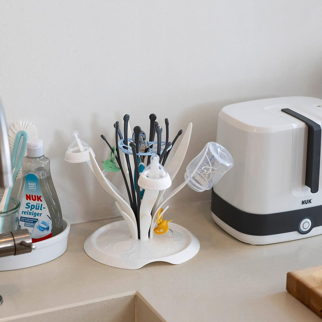 NUK MultiDry Trockenständer / praktisches Trocknen von bis zu 6 Babyflaschen und Zubehör / BPA-frei