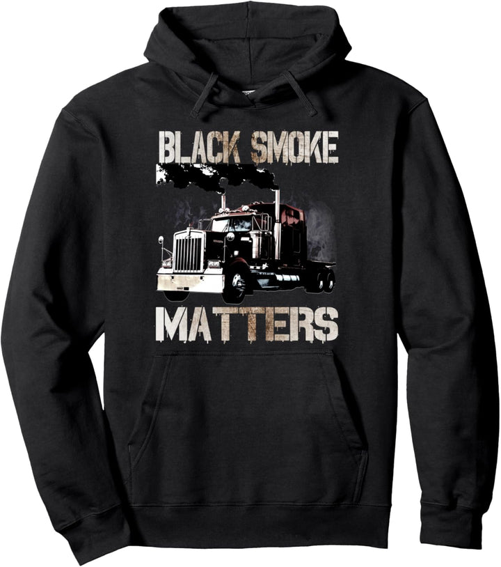 Trucker Geschenke Traktor Anhänger 18 Wheeler Smoke Matters Pullover Hoodie