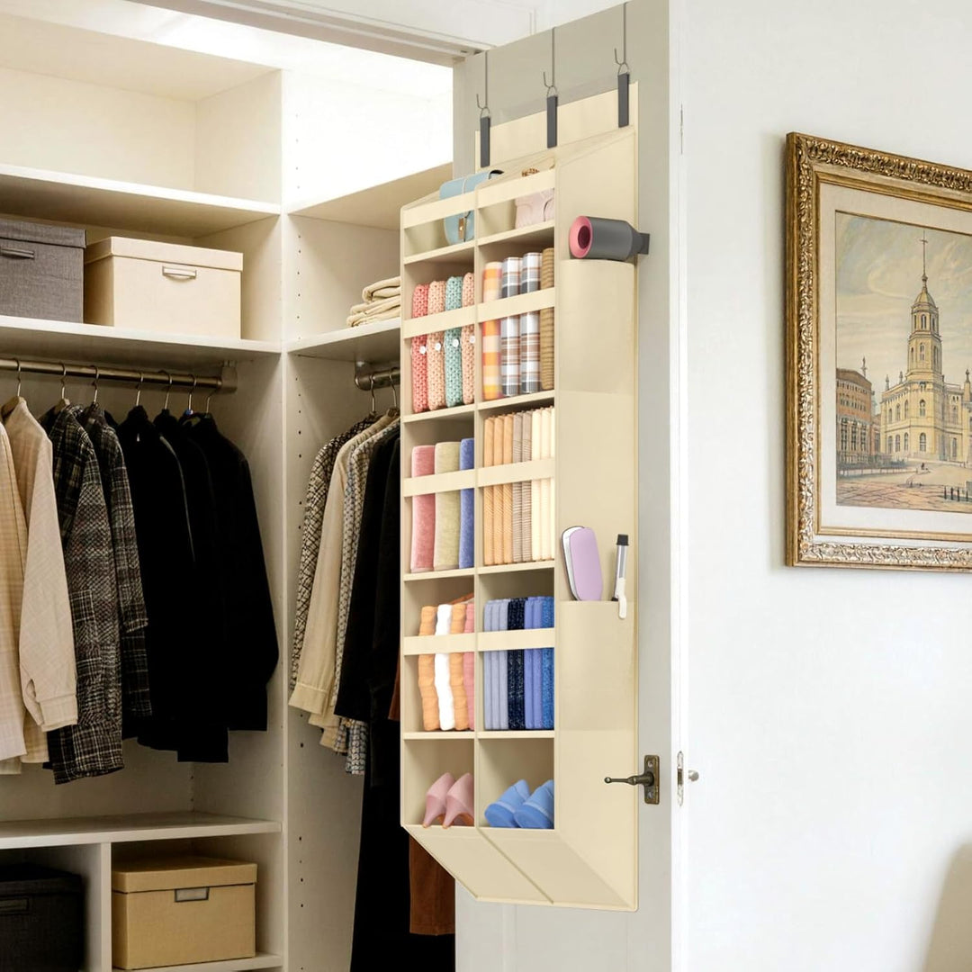 Lifewit Türorganizer Hängeorganizer, 10 Regal klar Fenster hängende Lagerung mit 4 Seitentaschen, Tü