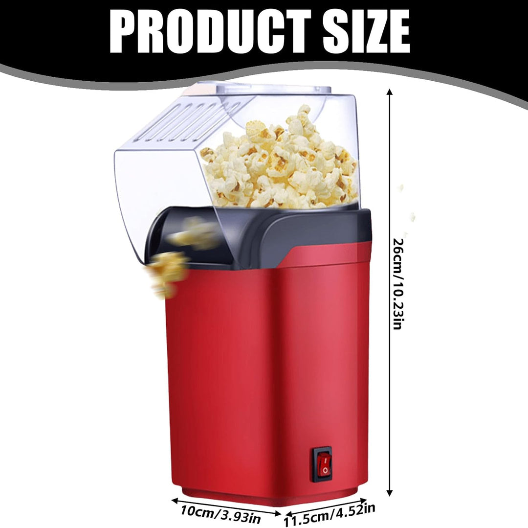 Popcornmaschine: 1200W HeissLuft Popcornmaschine, Selbstgemachte Popcorn Maker, Gesund& Ölfrei, 2 Mi