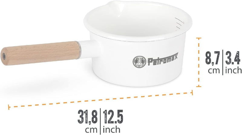 Petromax Emaille Stieltopf 1.0 l Weiss, 1.0 l Weiss