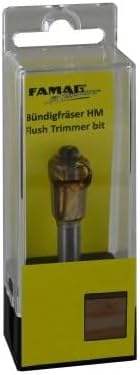 Famag HM-Bündigfräser (D6 B19 Gesamtlänge 64 mm Schaft- 8 mm, Fräser mit Anlauflager, geeignet zum K