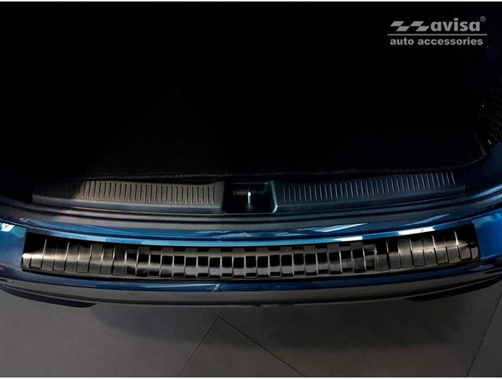 Avisa Schwarz Edelstahl Heckstossstangenschutz kompatibel mit Mercedes B-Klasse W247 2018- 'Ribs'