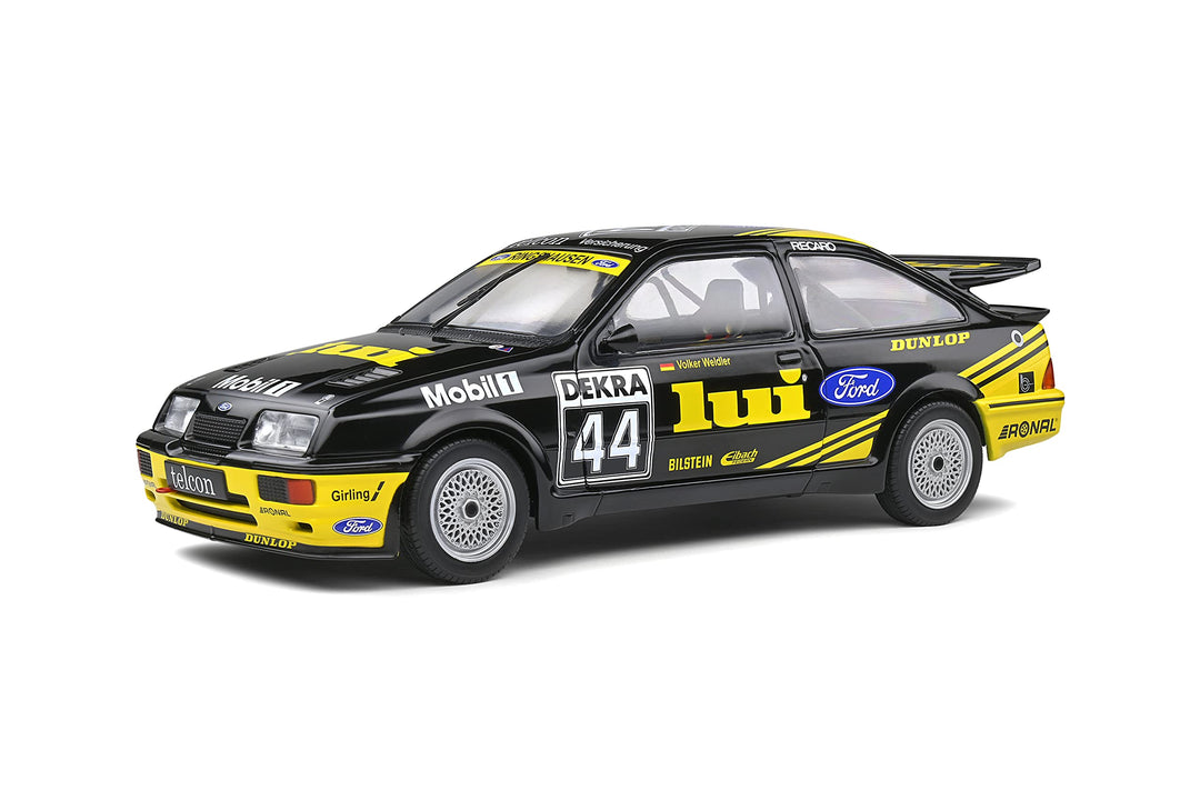 Solido 421180900 1:18 Ford Sierra RS 500# 44 schwarz, Modellauto, Die-Cast-Fahrzeug