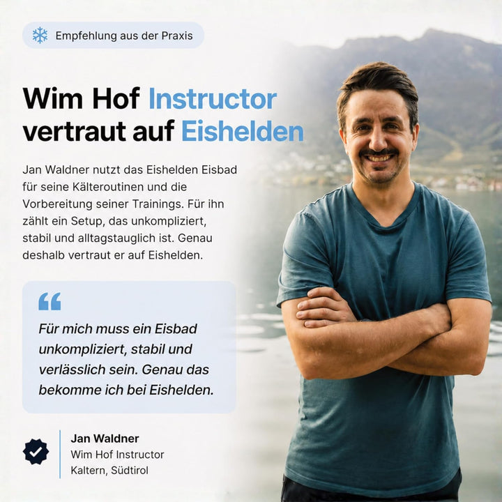 Eishelden Premium Eisbad (80 cm Ø) XL Komplettset - Kryotherapie für Sportler & Anfänger, erleben Si