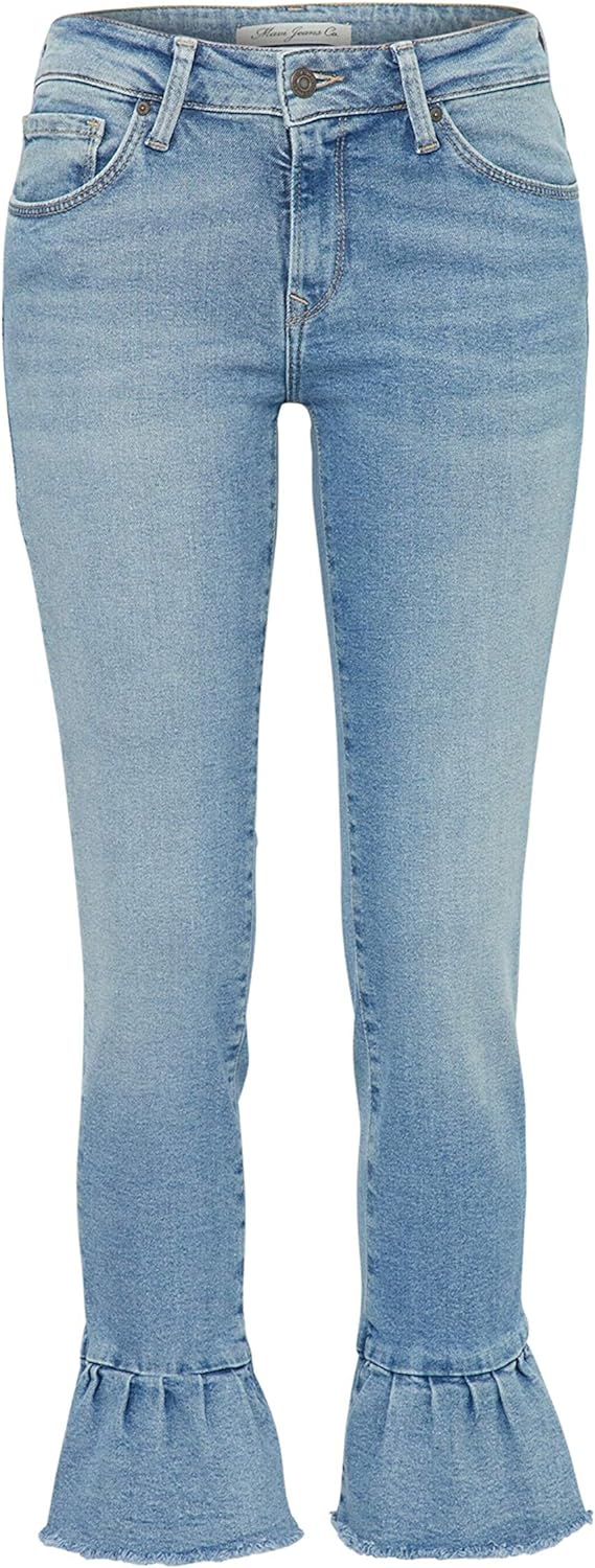 Mavi Damen Adriana Ankle Skinny Jeans, Blau (Mid Frill Denim 24886), W27
