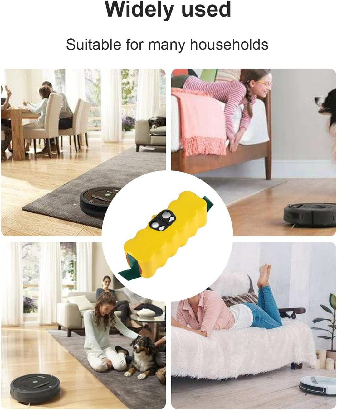 14.4V 4500mAh NI-MH Ersatzskkus für Staubsauger akku iRobot Roomba 500 600 700 800